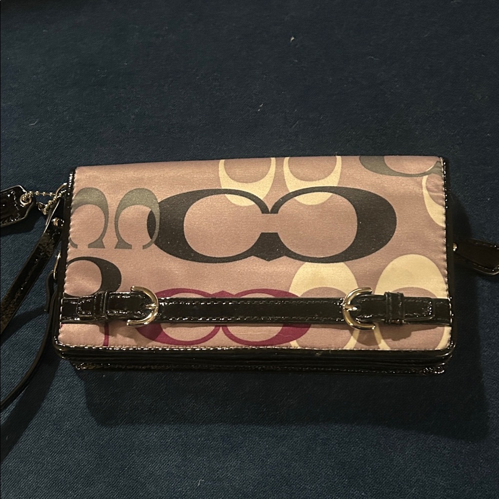 Coach Taupe Colored Signature Wristlet